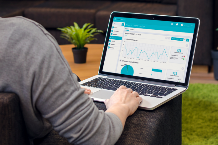 Die Benutzeroberfläche von LinaMonitor auf dem Laptop