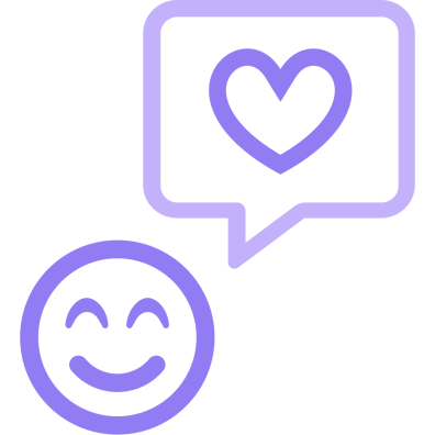 Lächelndes Gesicht und Herz