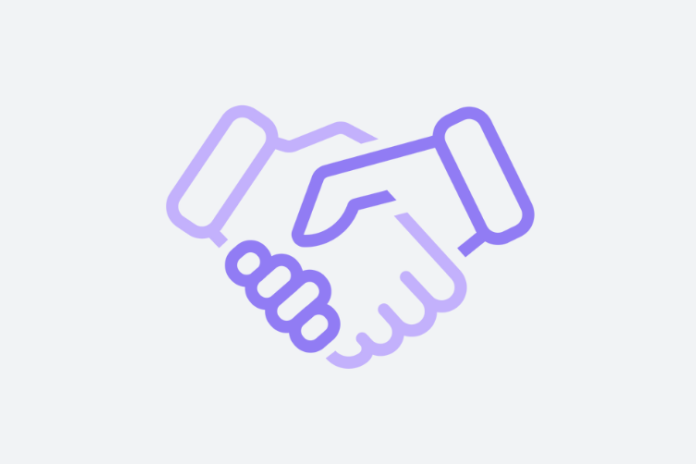 Illustration eines Handschlags